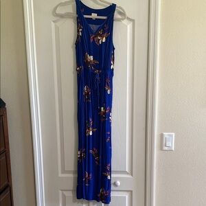 Floral Blue Maxi Dress